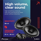 Pioneer TS-Z65CH 6.5" 17cm 330W 2 Way Component full range Car Speakers