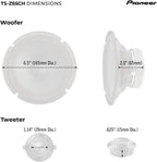 Pioneer TS-Z65CH 6.5" 17cm 330W 2 Way Component full range Car Speakers
