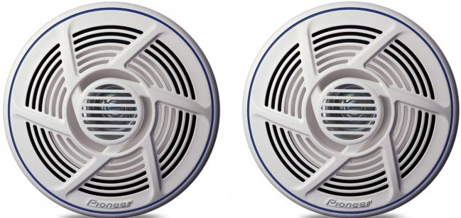 Pioneer MVH-MS510BT Marine Stereo with Bluetooth USB and iPhone Android Control + Pioneer TS-MR1600 Marine Speakers