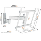Vogel's TVM 3445 Full-Motion  Upto 65 inch 25Kg load TV Wall Bracket in White