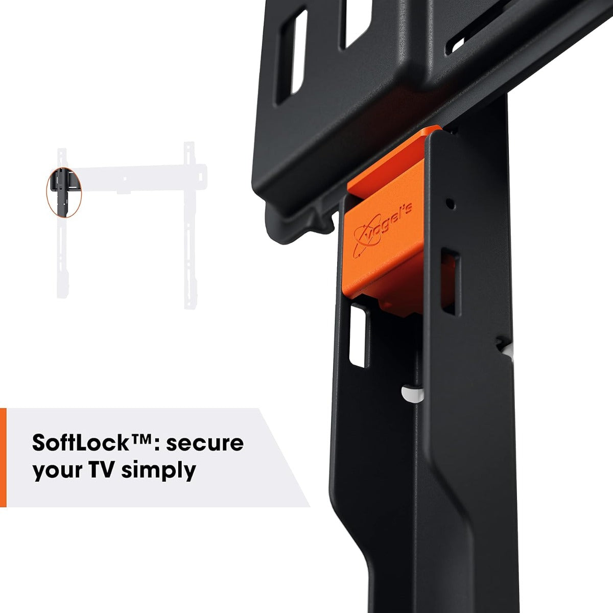 Vogel's TVM 1405 fixed TV wall bracket for 32-77 inch TVs, Max. 110 lbs (50 kg), Flat TV wall mount