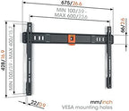 Vogel's TVM 1605 fixed TV wall bracket for 40-100 inch TVs, Max. 165 lbs (75 kg), Flat TV wall mount