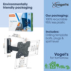 Vogels TVM 3225 TV (19-43") Single Arm Black TV Wall Bracket Black