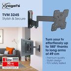 Vogels TVM 3245 TV (19-43") Double Arm Black Wall Bracket Black