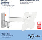 Vogels TVM 3245 TV (19-43") Double Arm Black Wall Bracket White