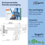 Vogels TVM 3245 TV (19-43") Double Arm Black Wall Bracket White
