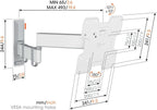 Vogels TVM 3245 TV (19-43") Double Arm Black Wall Bracket White