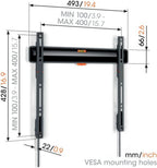 Vogels TVM 3405 TV (32-77") Fixed Black TV Wall Bracket