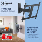 Vogels TVM 3425 TV (32-65") Single Arm Black TV Wall Bracket Black