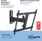 Vogels TVM 3425 TV (32-65") Single Arm Black TV Wall Bracket Black