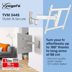 Vogels TVM 3445 TV (32-65") Double Arm Black Wall Bracket White