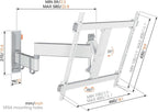 Vogels TVM 3445 TV (32-65") Double Arm Black Wall Bracket White