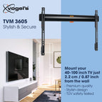 Vogels TVM 3605 TV (40-100") Fixed Black TV Wall Bracket