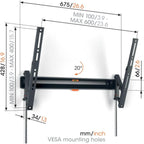 Vogels TVM 3615 TV (40-77") Tilting Black TV Wall Bracket