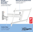 Vogels TVM 3645 TV (40-77") Double Arm Black Wall Bracket White