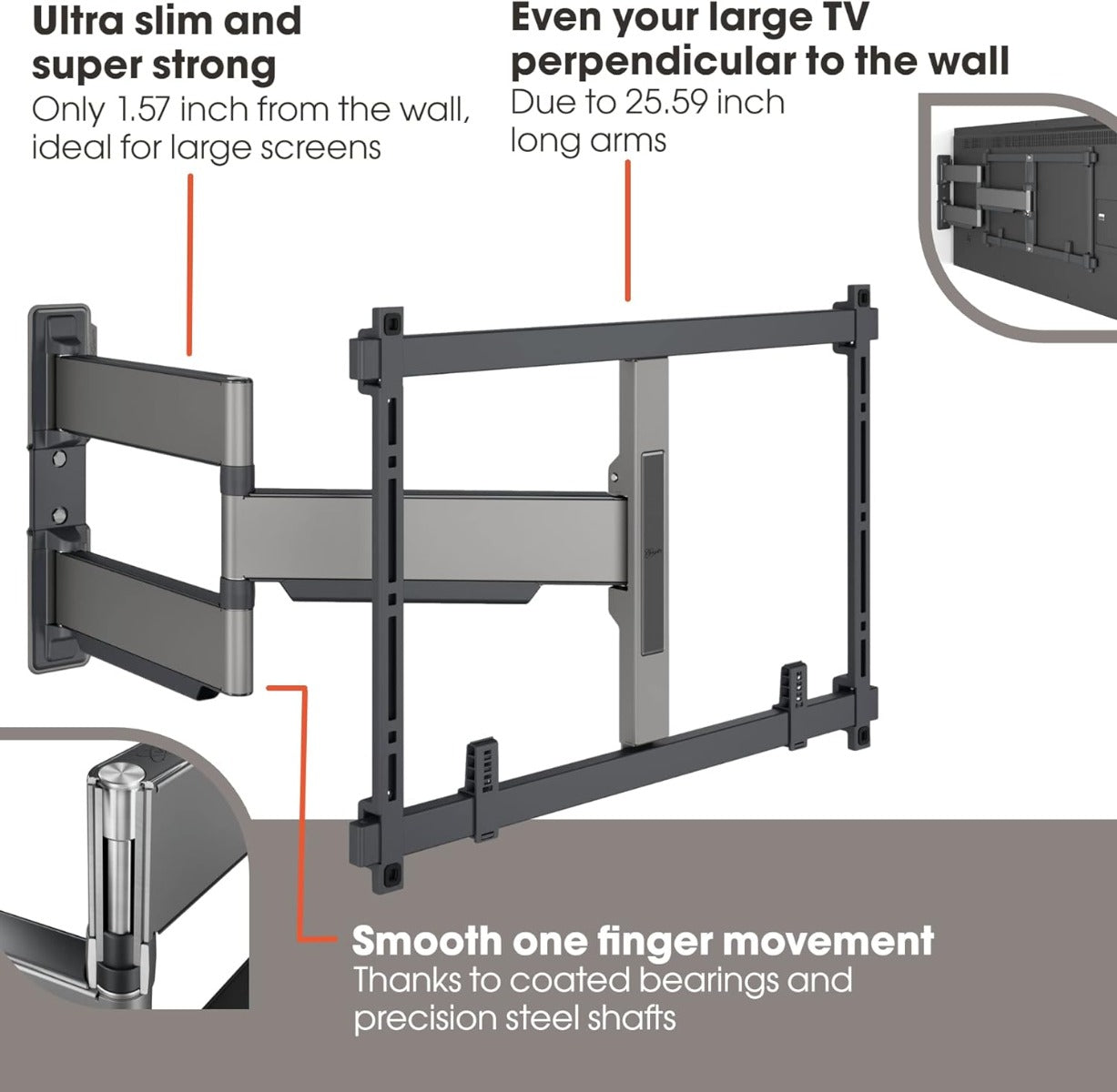 Vogels Elite TVM 5645 Black Full Motion TV Wall Bracket