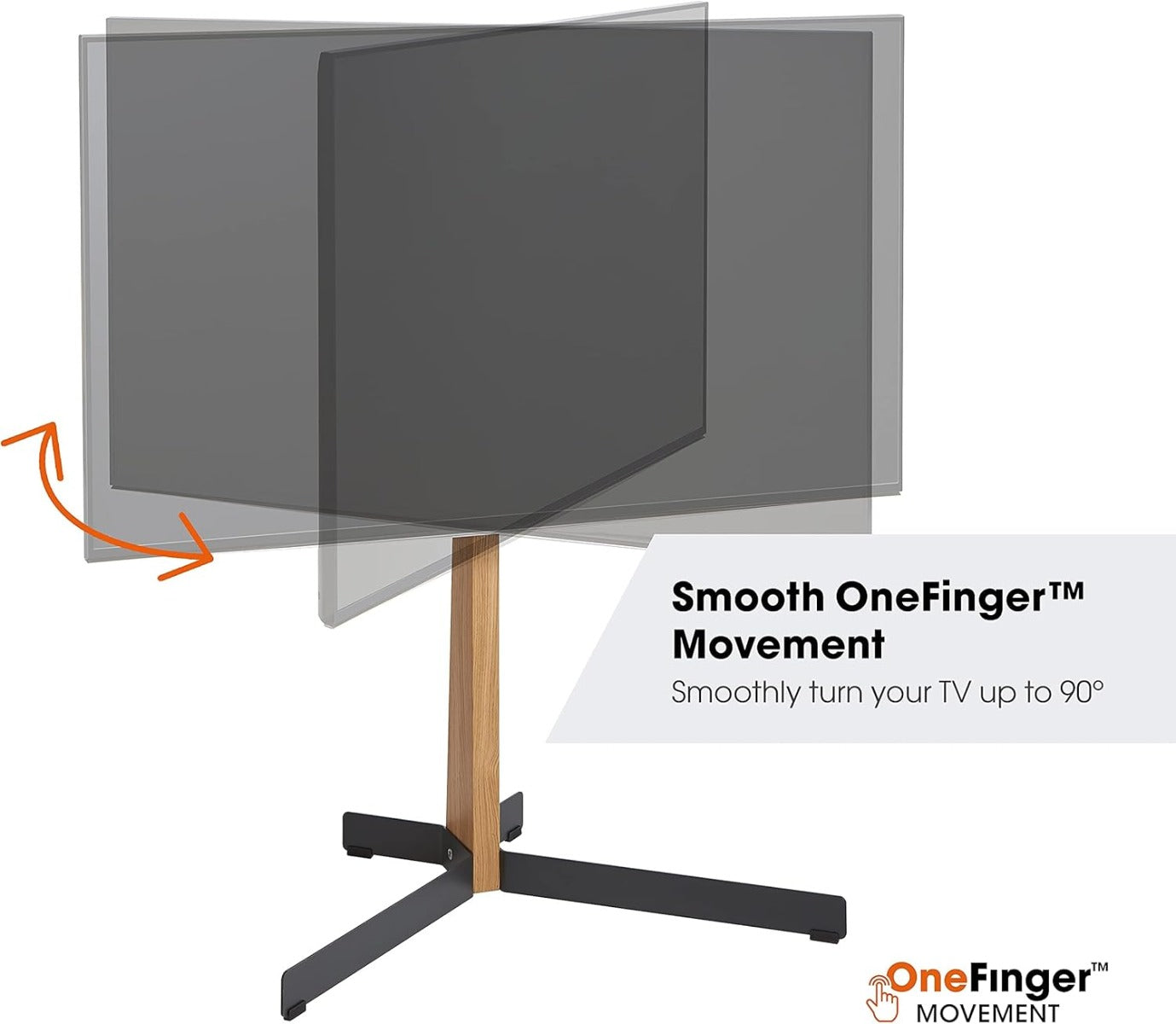 Vogel's TVS 3695B - TV floorstand  Mobile TV Cart with Shelf & Castors for Screens up to 60" (50kg)