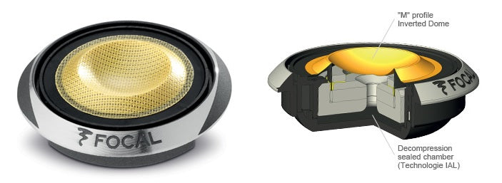 Focal FRAK K2M Power M Series 1-1/4" 'M'-profile inverted dome tweeters