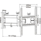 Techlink TWM421 Double Arm Articulated Wall Mount for Screen Sizes up to 55"