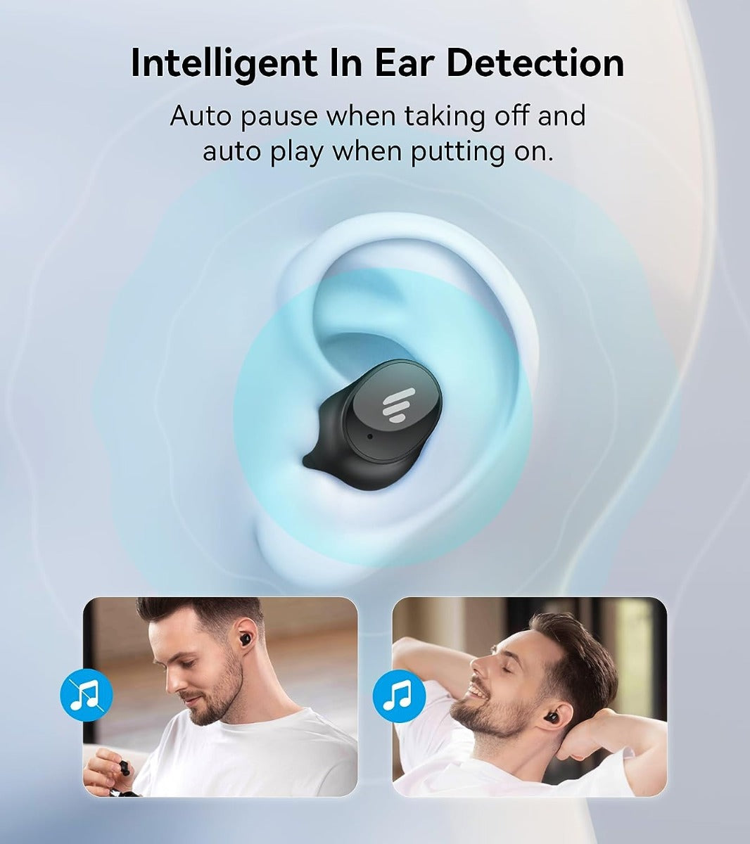 EDIFIER  NEW Upgraded TrueWireless™ Earbuds, 8 Hours Playtime, BT v5.0 aptX, IPX5 - Black
