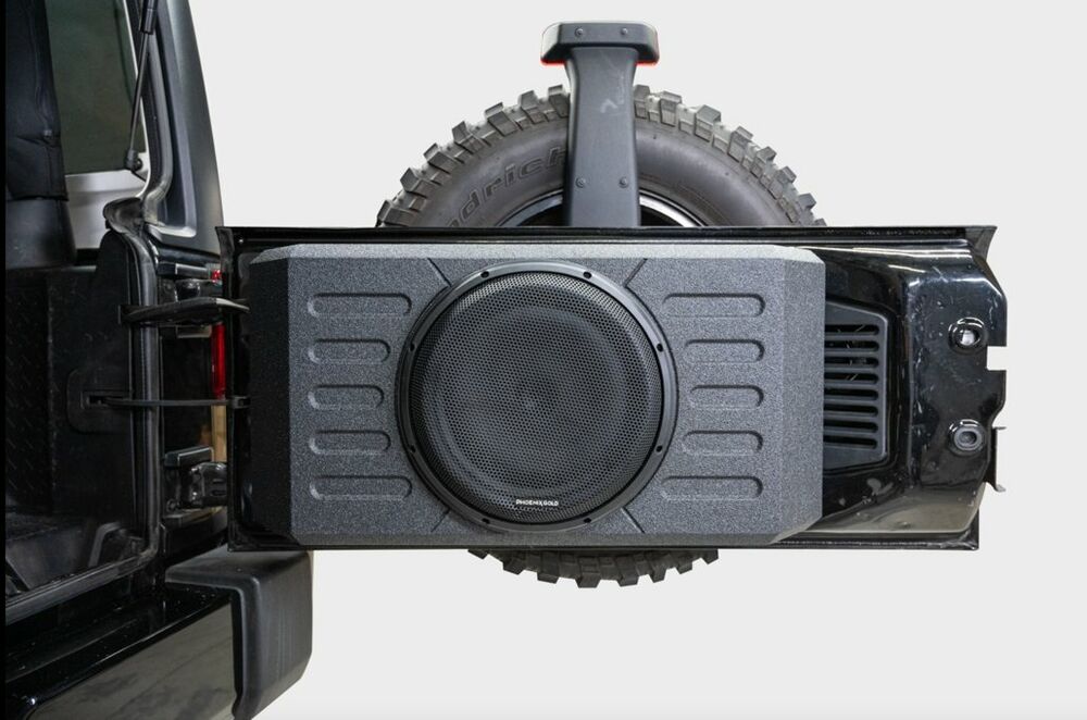Stinger TXJWB12 Swing Gate-Mounted 12-Inch Subwoofer Enclosure  Jeep Models