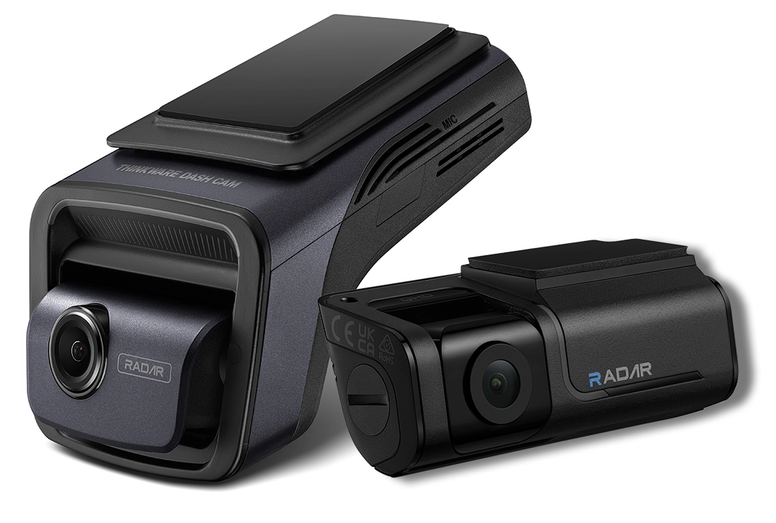 Thinkware U3000 4K Front & 2K Rear Dashcam, Both With Built In Radar, Bluetooth, Wifi, Super Night Vision, 64GB
