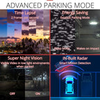 Thinkware U3000 PRO-2CH 4K Front & 2K Rear Dashcam, Built-In Radar & HDR, Bluetooth, Wifi, Super Night Vision, 64GB SD Card
