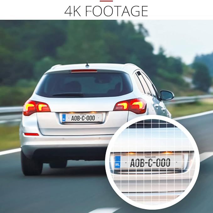 Thinkware U3000 PRO-2CH 4K Front & 2K Rear Dashcam, Built-In Radar & HDR, Bluetooth, Wifi, Super Night Vision, 64GB SD Card