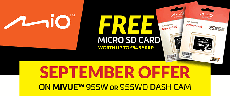 Mio MiVue 955W 4K, GPS, Wi-Fi, Dash cam Car Dash Camera FREE 128GB Micro SD Card