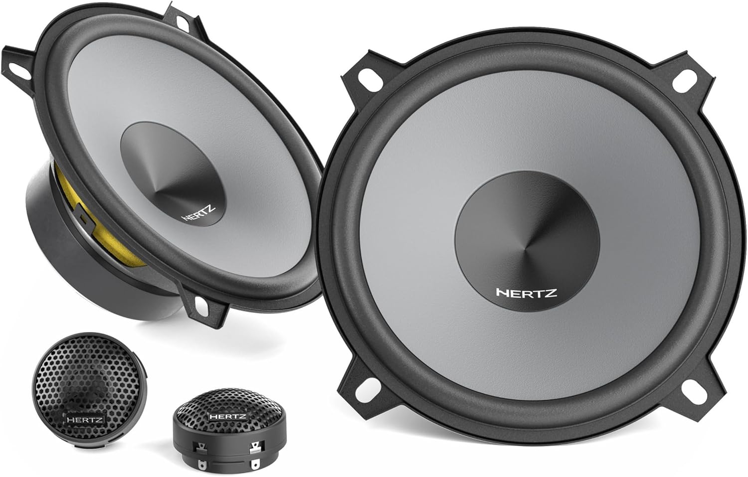 BMW 3 Series E30 Front & Rear Speakers Upgrade Hertz K130+ X130 UNO Series 5-1/4" 13cm 2-Way Speaker Upgrade