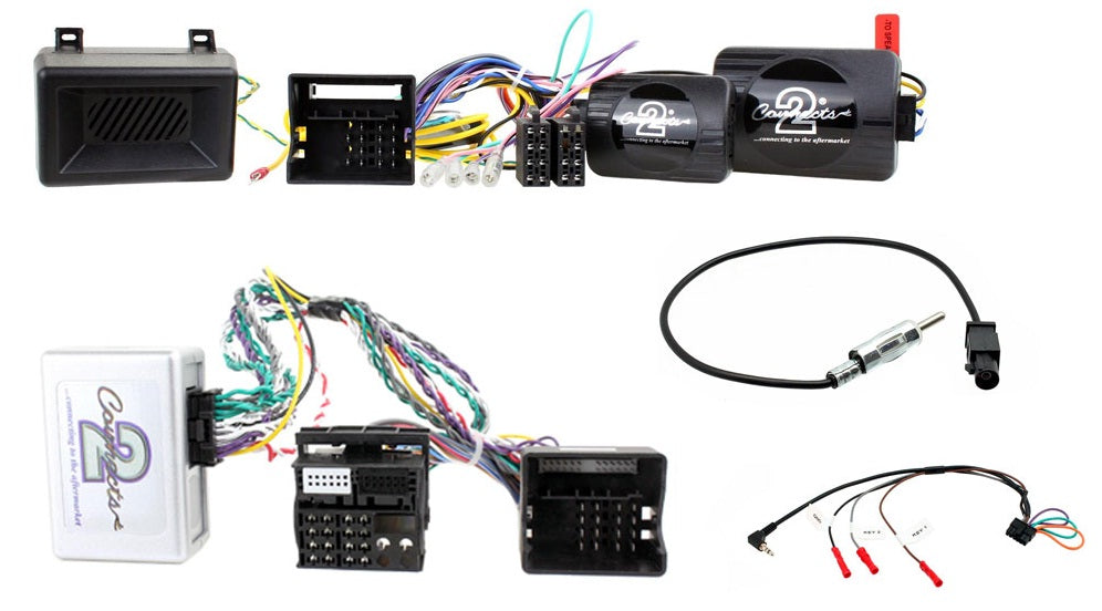 BMW  1 3 5 6 7 Series, Mini, Z4, X1 6 Quadlock to ISO / Antenna / Steering / Parking Sensor / Chime Retention Interface Kit