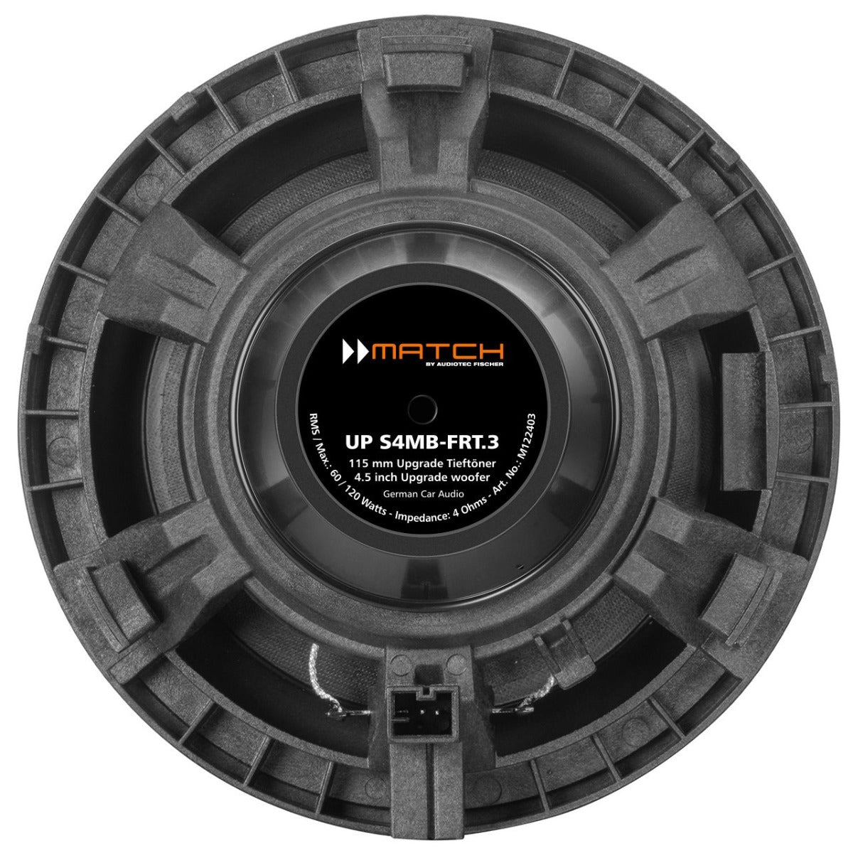MATCH UP C42MB-FRT.3 Custom Fit 4" 2-Way Mercedes C, E , GLC And S Class Upgrade Component Speakers