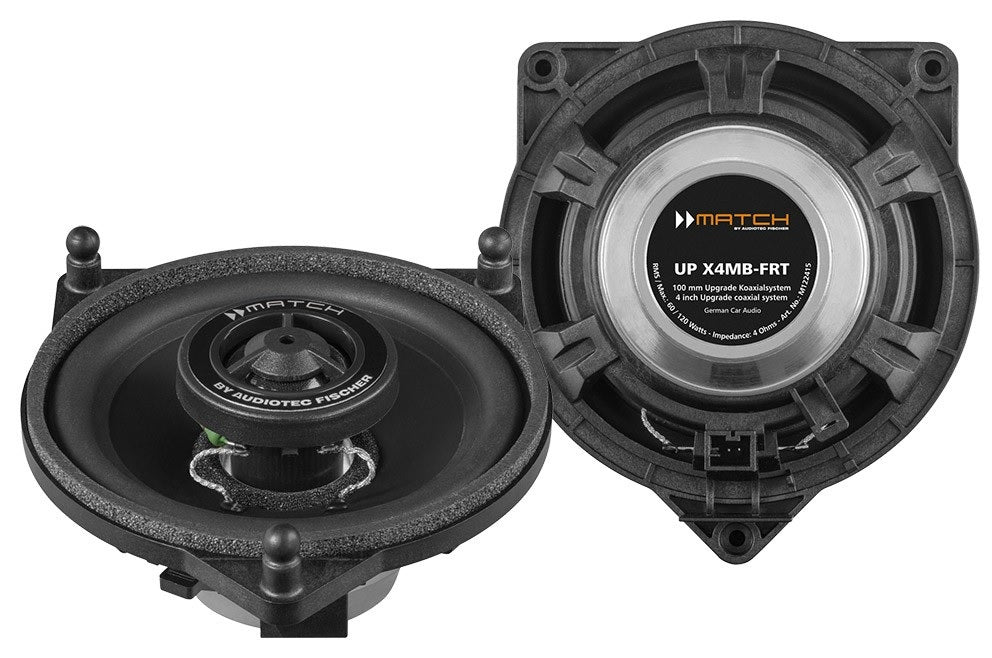 MATCH UP X4MB-FRT Custom Fit 4" 2-Way Mercedes C, E, GLC, and S-Class Upgrade Coaxial Speakers