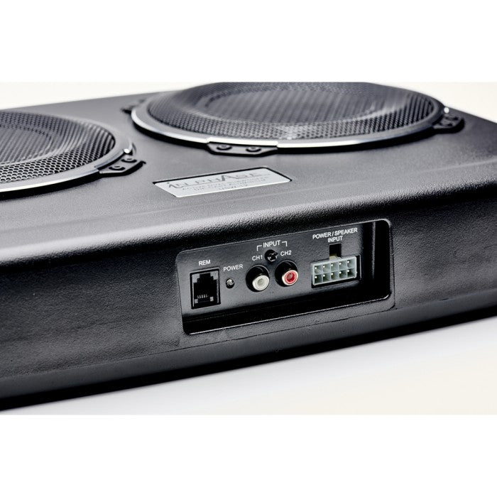 In Phase USW12 active 600watt underseat subwoofer enclosure with dual 6" bass drivers built in amplifier