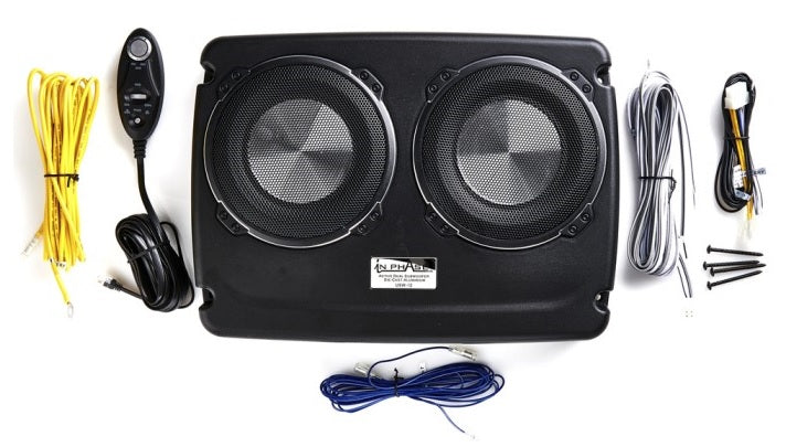 In Phase USW12 active 600watt underseat subwoofer enclosure with dual 6" bass drivers built in amplifier