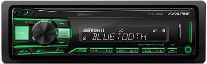 Alpine UTE-201BT Mechless Digital Media Receiver with Bluetooth MP3 USB RDS Tuner