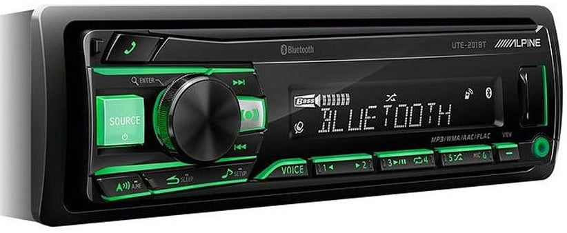 Alpine UTE-201BT Mechless Digital Media Receiver with Bluetooth MP3 USB RDS Tuner