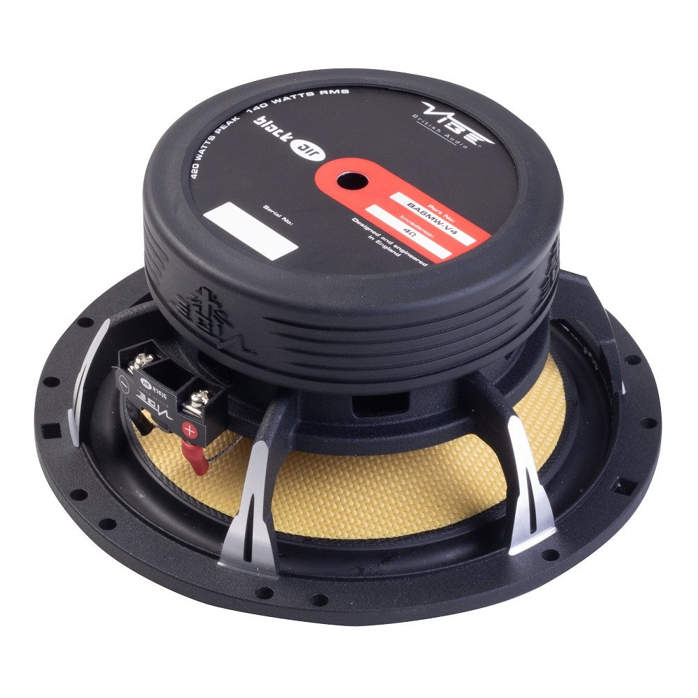 VIBE BA6MW-V4 Blackair 6.5" Mid-Woofer Speakers 420 Watts 140WRMS Pair