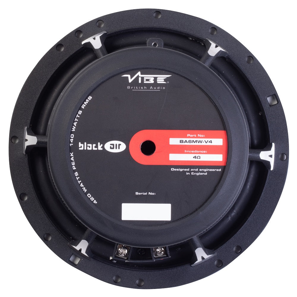 VIBE BA6MW-V4 Blackair 6.5" Mid-Woofer Speakers 420 Watts 140WRMS Pair