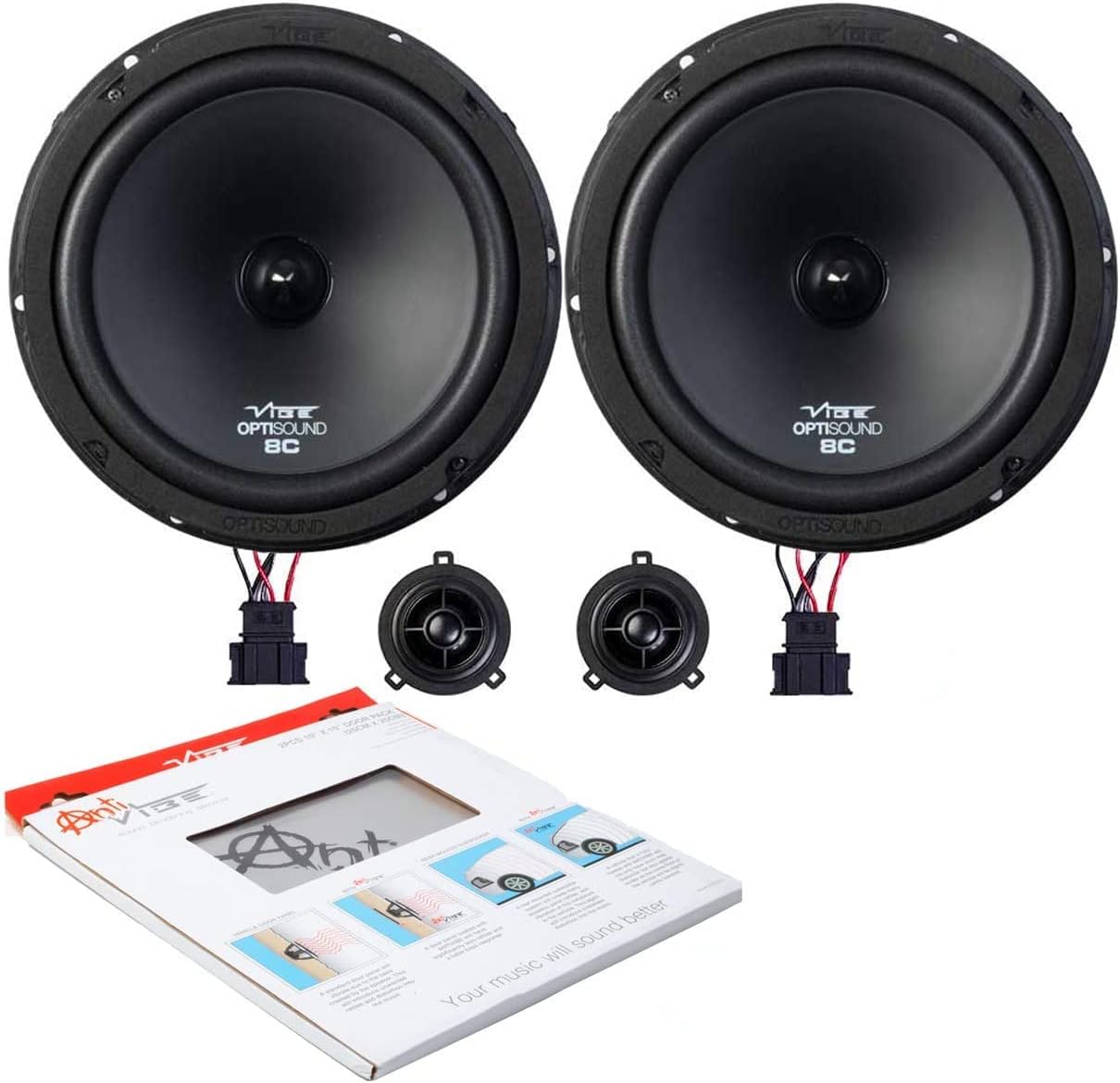 Vibe OPTI8VWT6-V0 8" Customfit  Volkswagen T6 360w Upgrade 2-Way Component Speakers