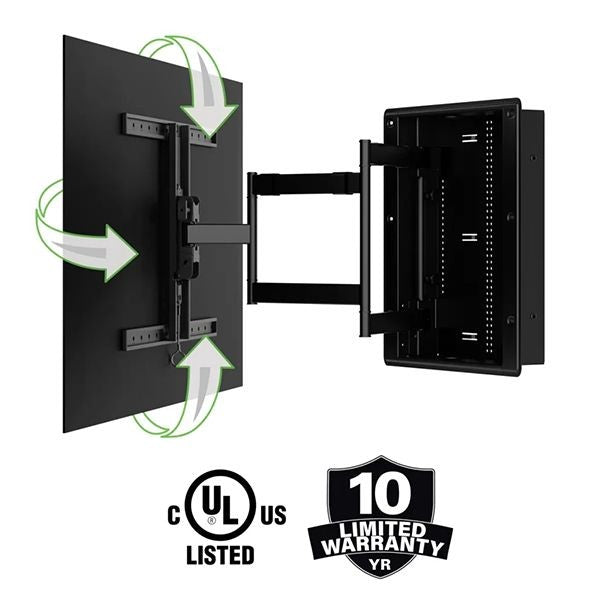 SANUS VIWLF128 Premium Large In-Wall Full-Motion Mount for TVs 42"-85"