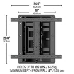SANUS VIWLF128 Premium Large In-Wall Full-Motion Mount for TVs 42"-85"
