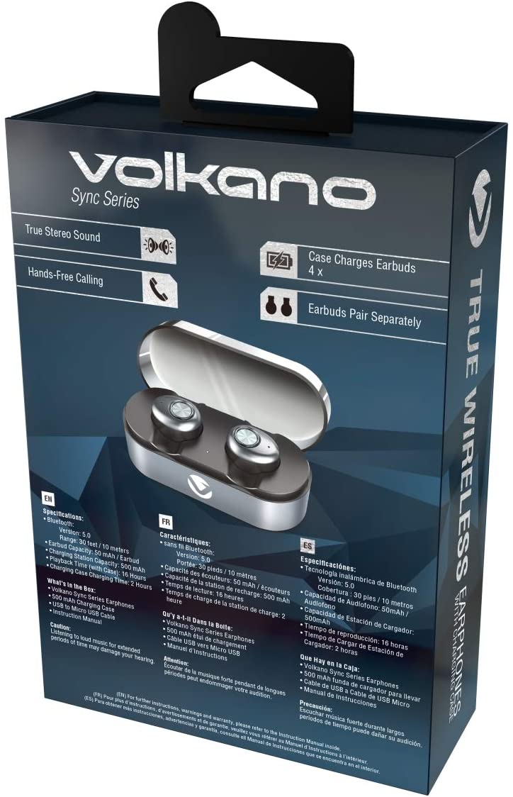 Volkano Sync Series TWS True Wireless Bluetooth Earbuds With Microphone & Call Function