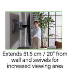 SANUS VLFS820-B2 Large Super Slim Full Motion Mount for 40"-90" Screens Up To 125 Lbs