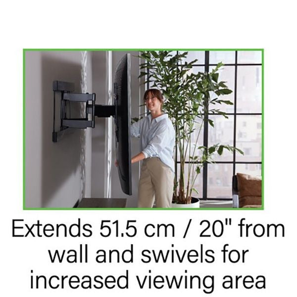 SANUS VLFS820-B2 Large Super Slim Full Motion Mount for 40"-90" Screens Up To 125 Lbs
