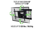 SANUS VLFS820-B2 Large Super Slim Full Motion Mount for 40"-90" Screens Up To 125 Lbs