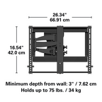 SANUS VMF620-B2 Premium Series Full-Motion+ Mount for 40" - 55" Screens Black