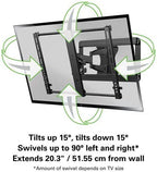 SANUS VMF620-B2 Premium Series Full-Motion+ Mount for 40" - 55" Screens Black