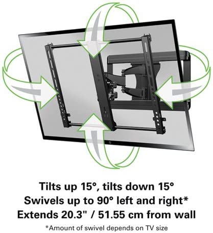 SANUS VMF620-B2 Premium Series Full-Motion+ Mount for 40" - 55" Screens Black