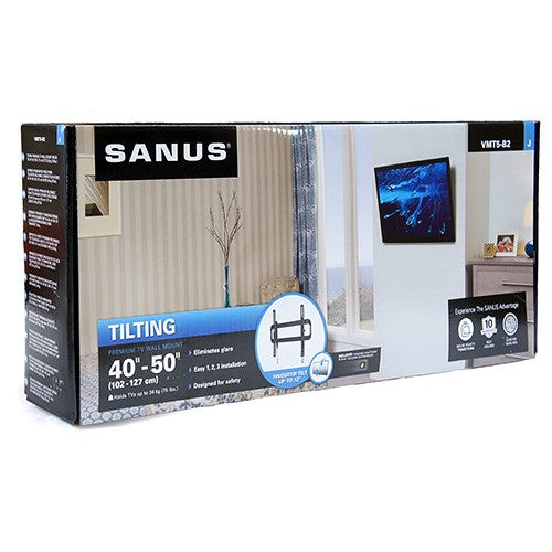 SANUS VMT5-B2 Premium Series Wall Mount Fits for 40"-50" TV - Black